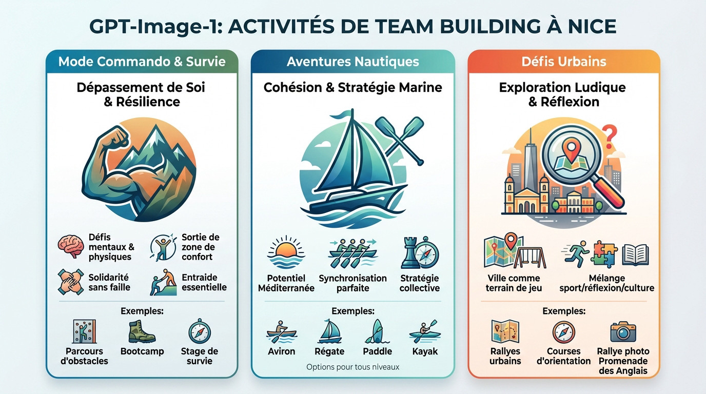 Groupe participant à une activité de team building sportif sur la plage à Nice