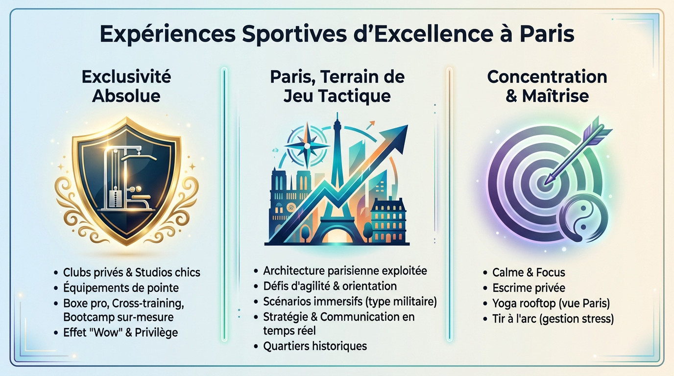 Séance de sport haut de gamme sur un toit parisien avec vue sur la Tour Eiffel