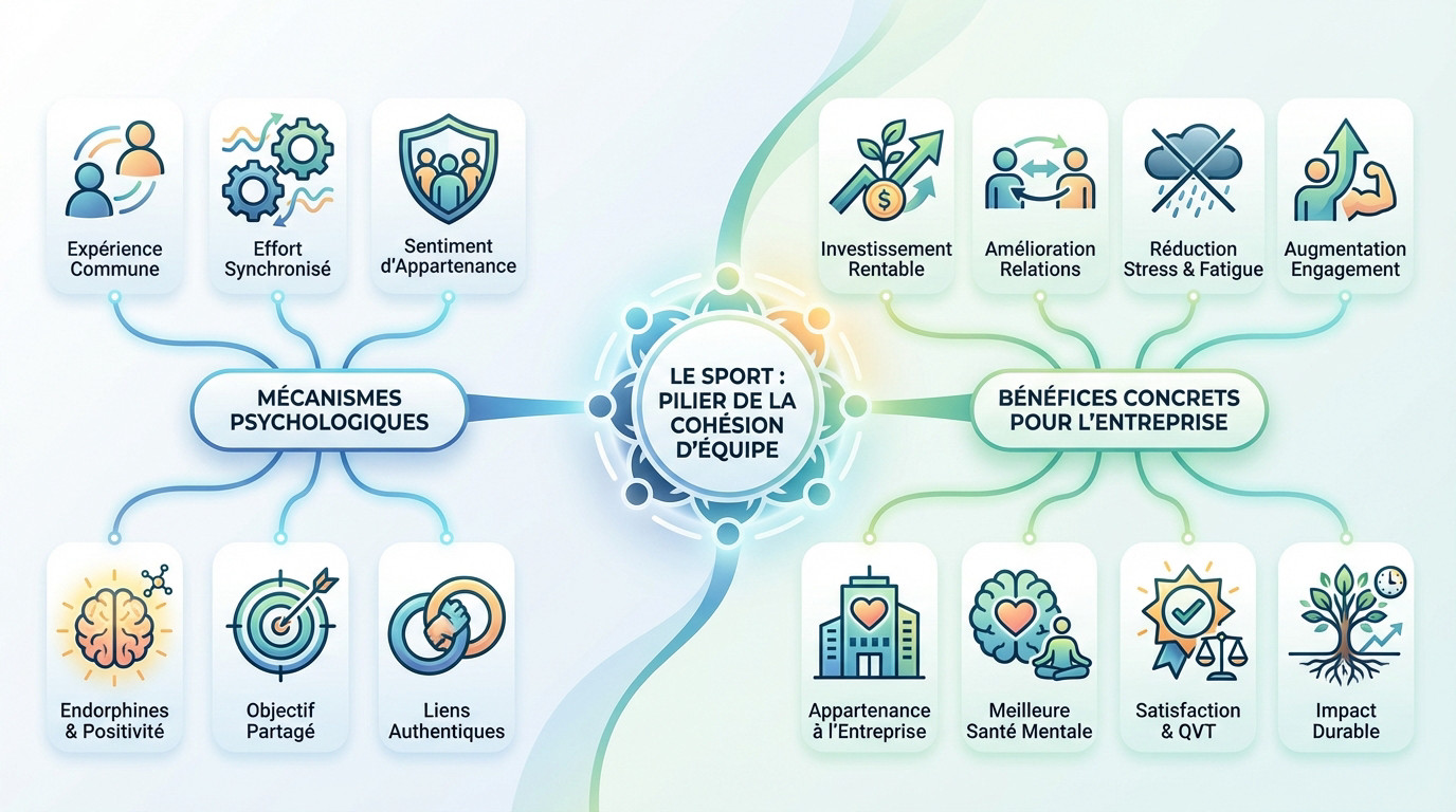 Collaborateurs célébrant une victoire ensemble lors d'un challenge sportif d'entreprise